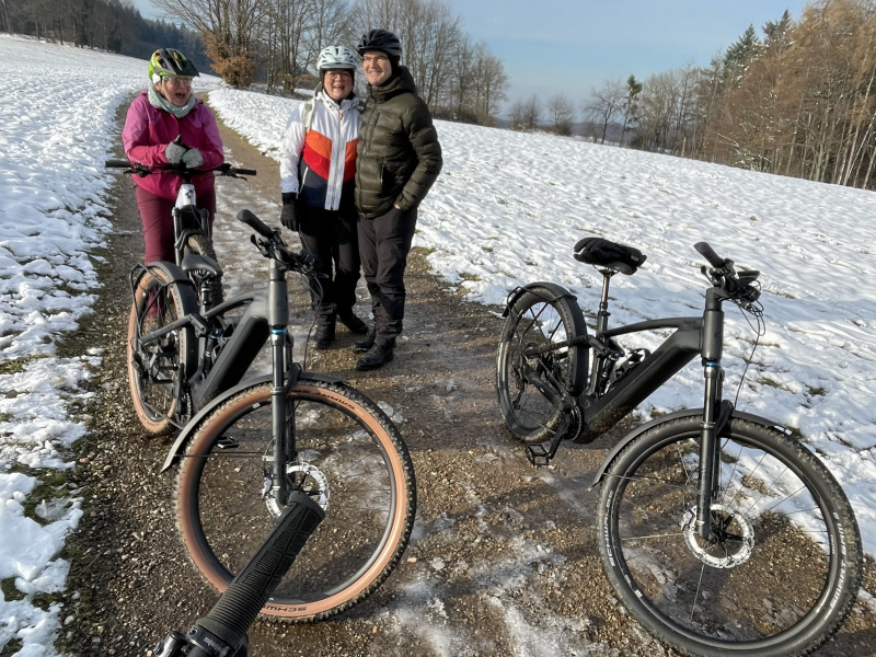 Pause auf Mountainbike-Tour